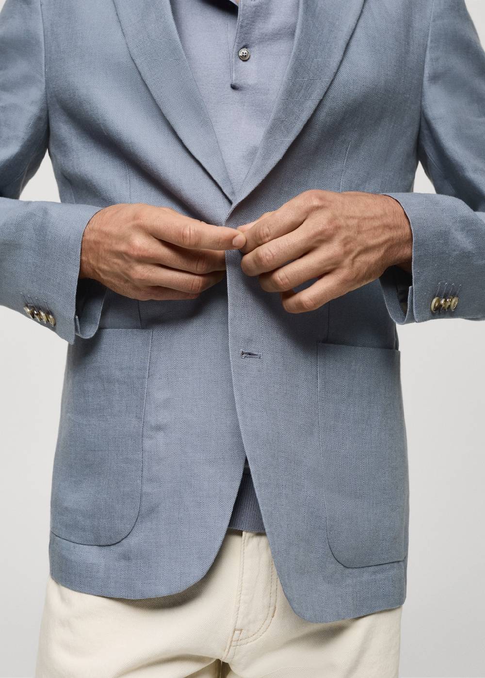 Mango Slim Fit-Blazer aus 100 % Leinen Riesige Rabatte