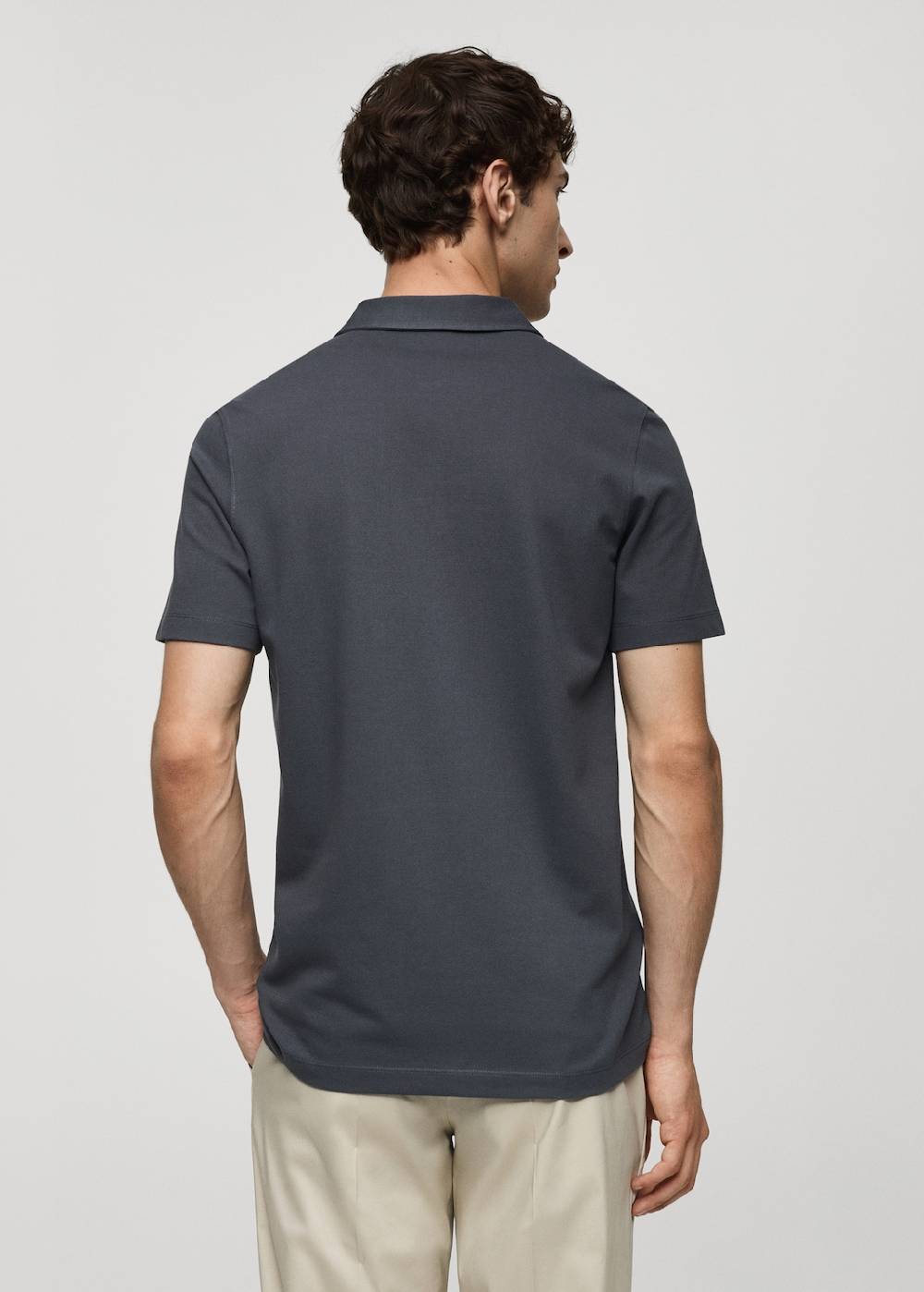 Mango Strukturiertes Slim-Fit-Poloshirt aus Baumwoll-Piqué Kostenloser Versand international