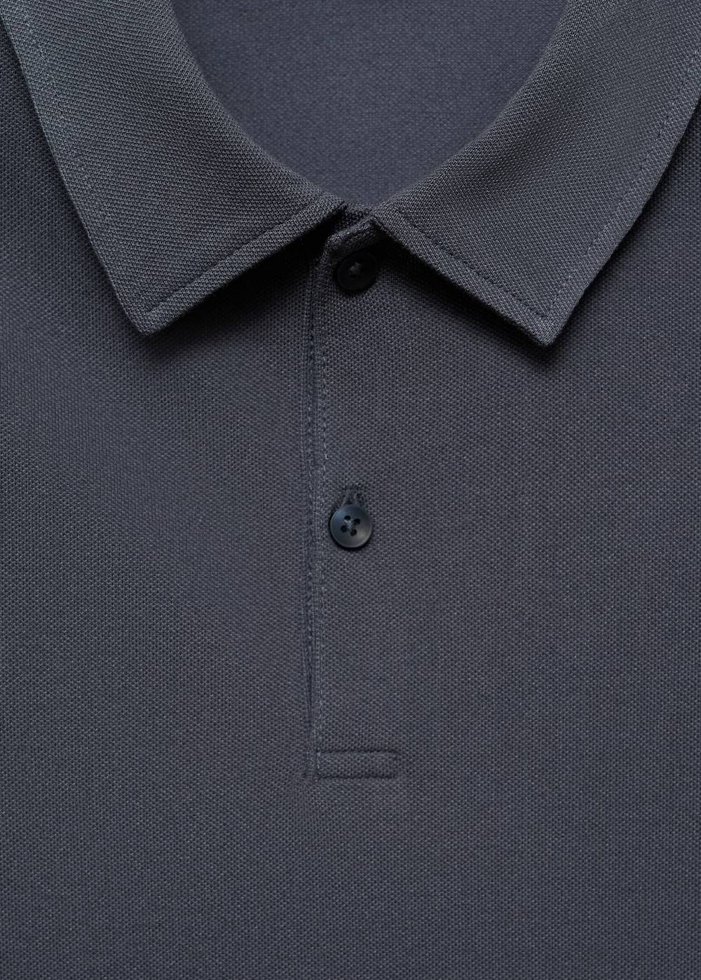 Mango Strukturiertes Slim-Fit-Poloshirt aus Baumwoll-Piqué Kostenloser Versand international