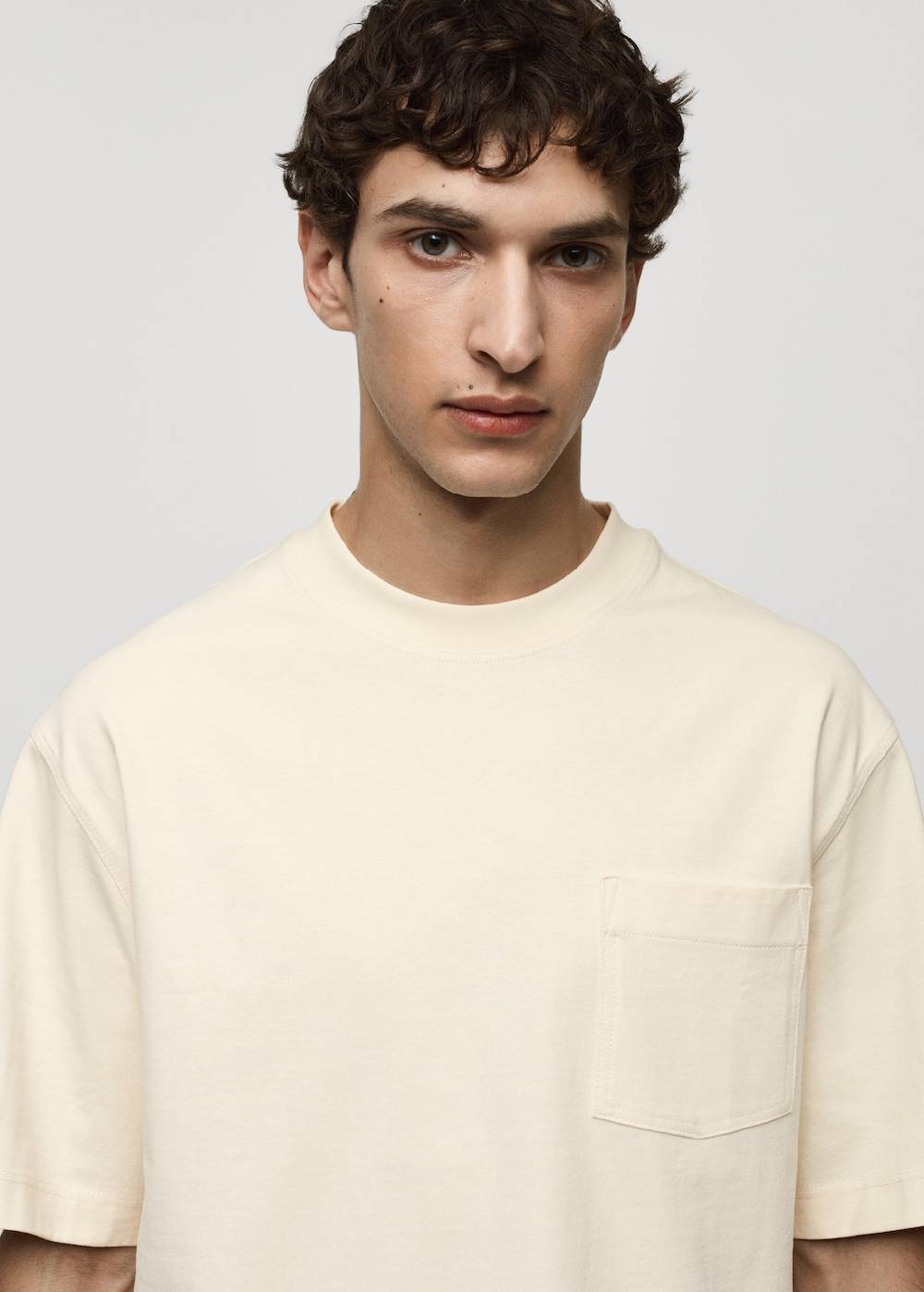 Mango T-Shirt aus 100 % Baumwolle mit Tasche Hotsell