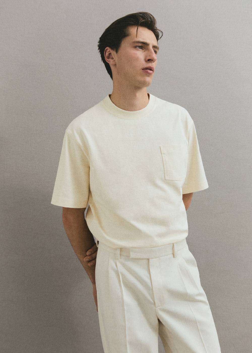 Mango T-Shirt aus 100 % Baumwolle mit Tasche Hotsell