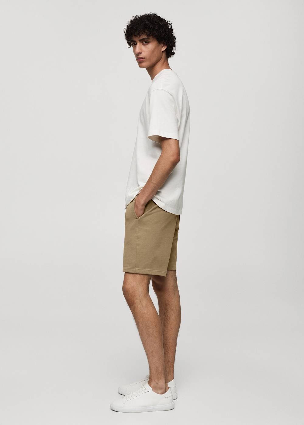 Mango Bermudashorts im Jogger-Stil aus Baumwolle Günstiger Verkauf