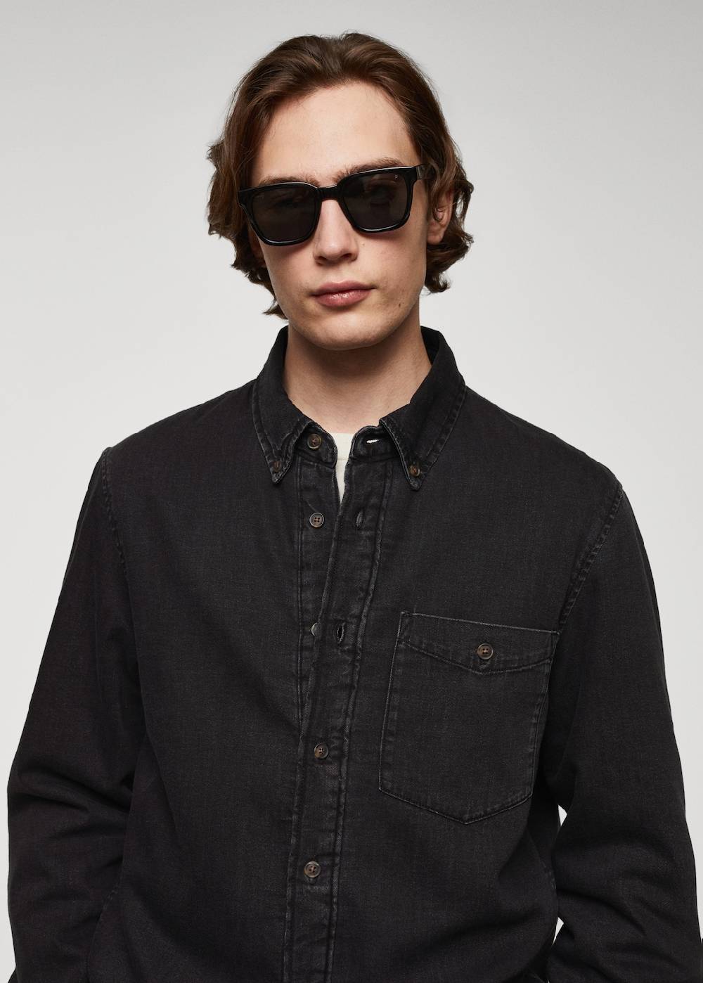 Mango Gestepptes Jeans-Overshirt Blitzverkäufe