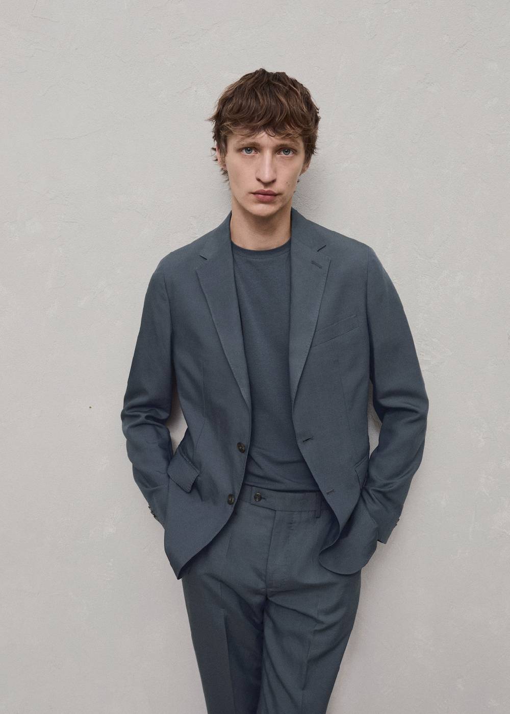 Mango Slim Fit-Anzugblazer aus Leinengemisch Kostenloser Versand