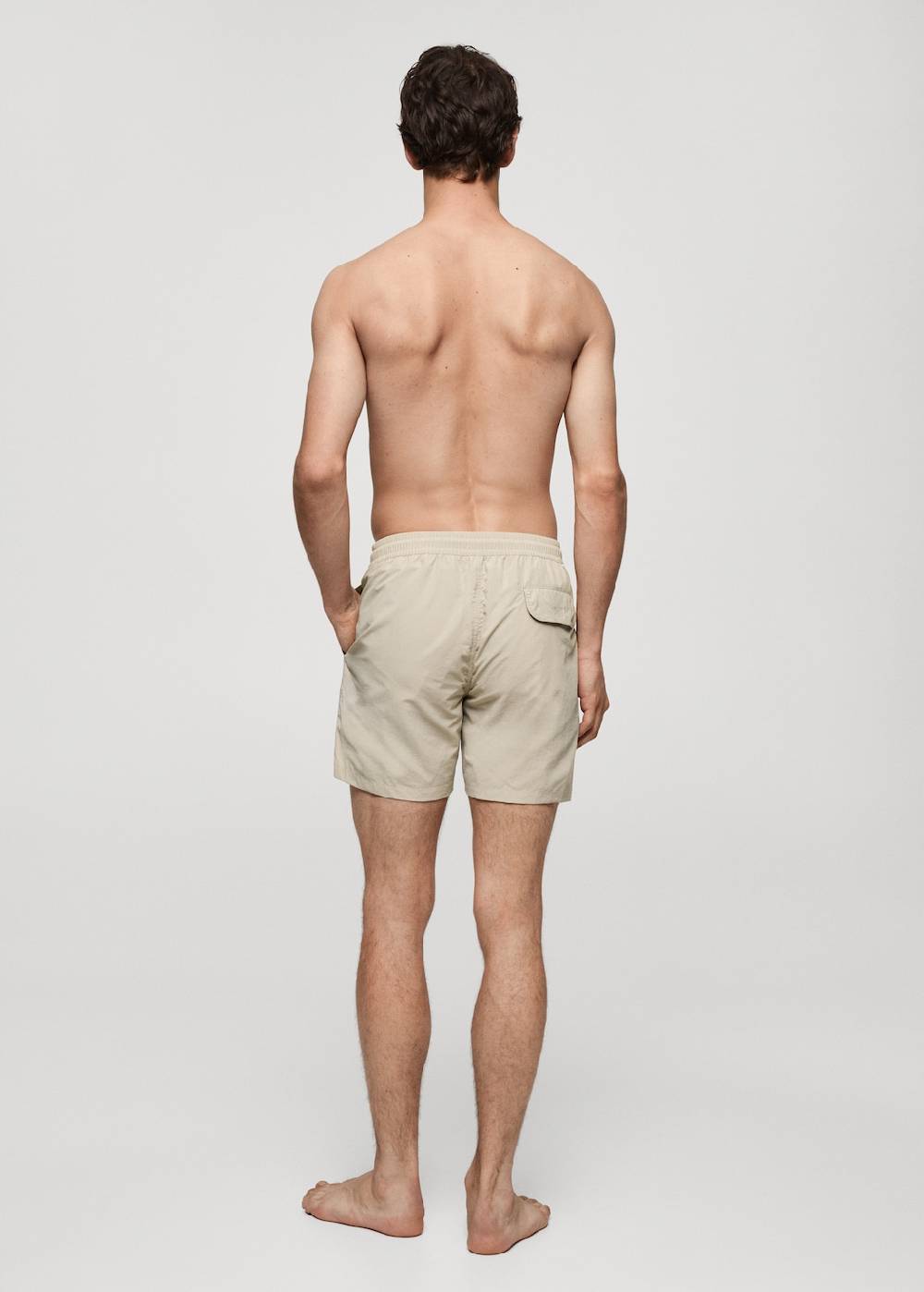 Mango Einfarbige Badeshorts mit Kordelzug Fabrik Onlineshop