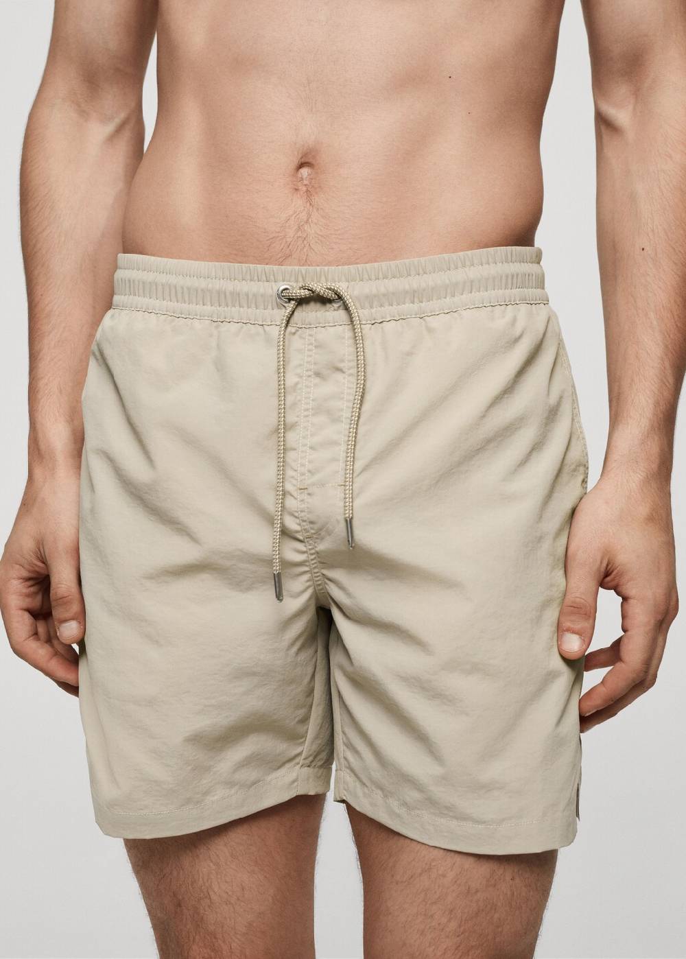 Mango Einfarbige Badeshorts mit Kordelzug Fabrik Onlineshop