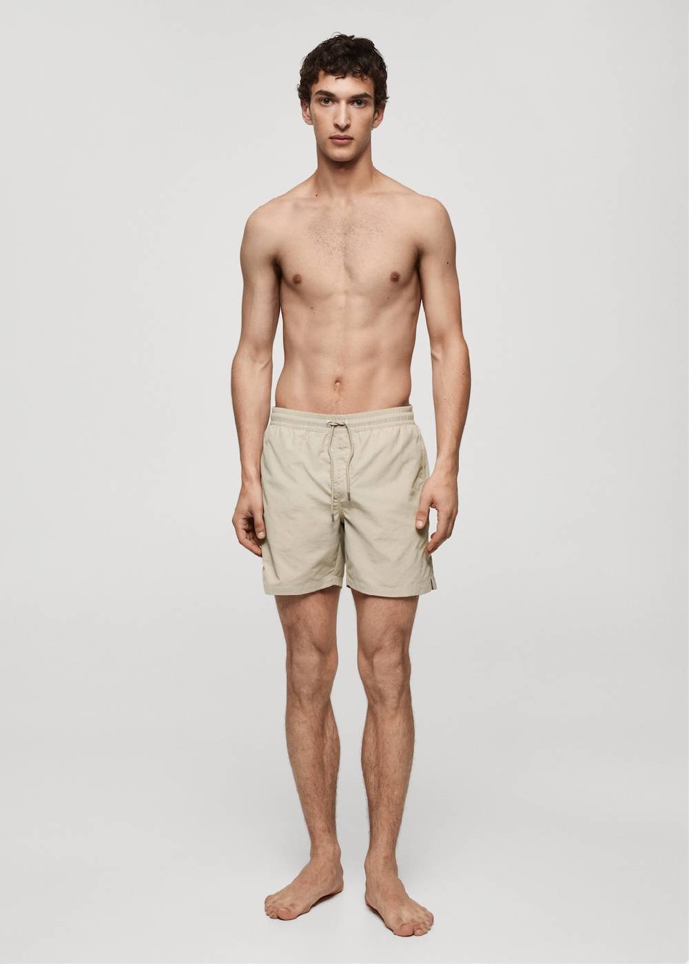 Mango Einfarbige Badeshorts mit Kordelzug Fabrik Onlineshop