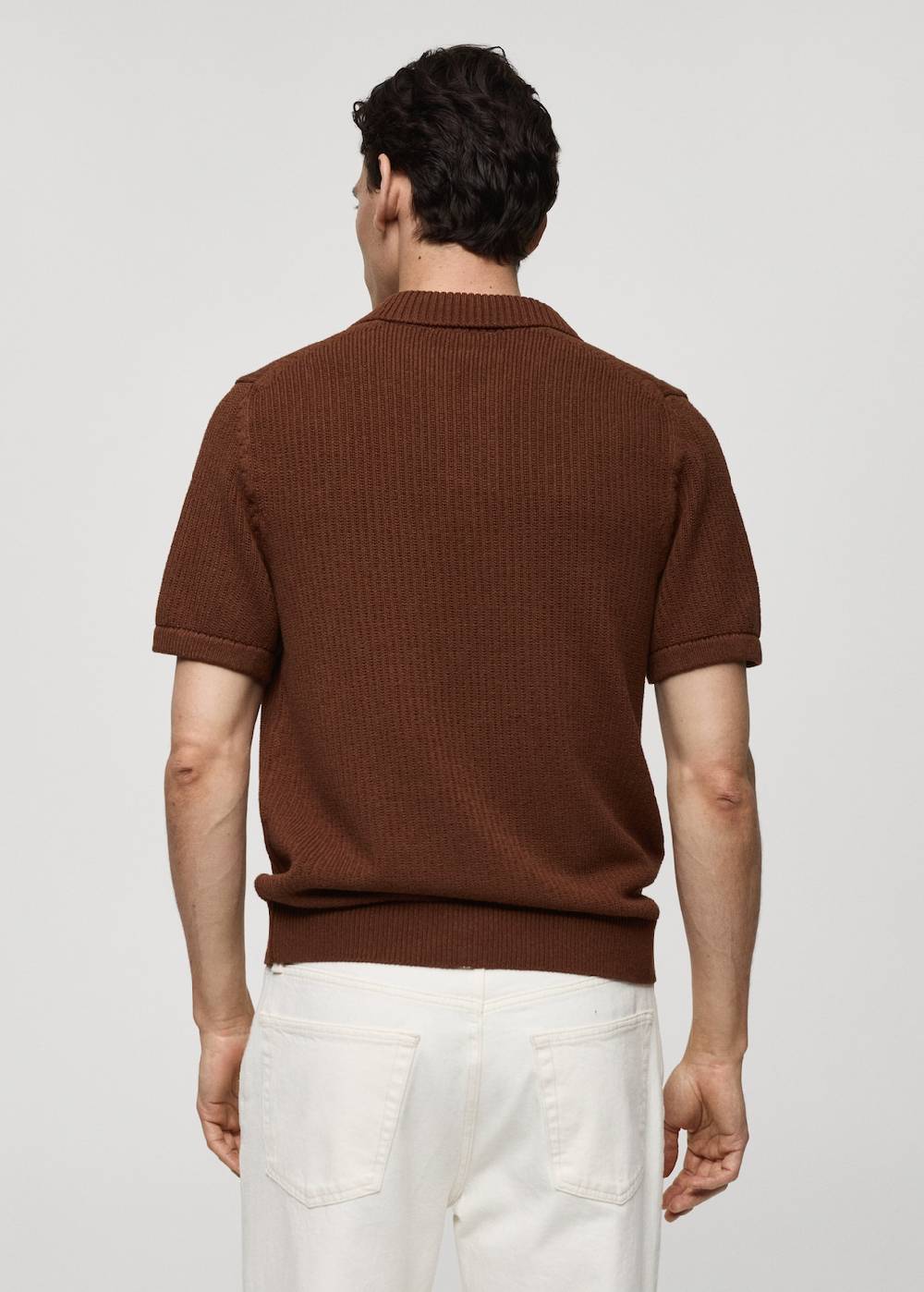 Mango Rippstrick-Poloshirt Versandkostenfrei