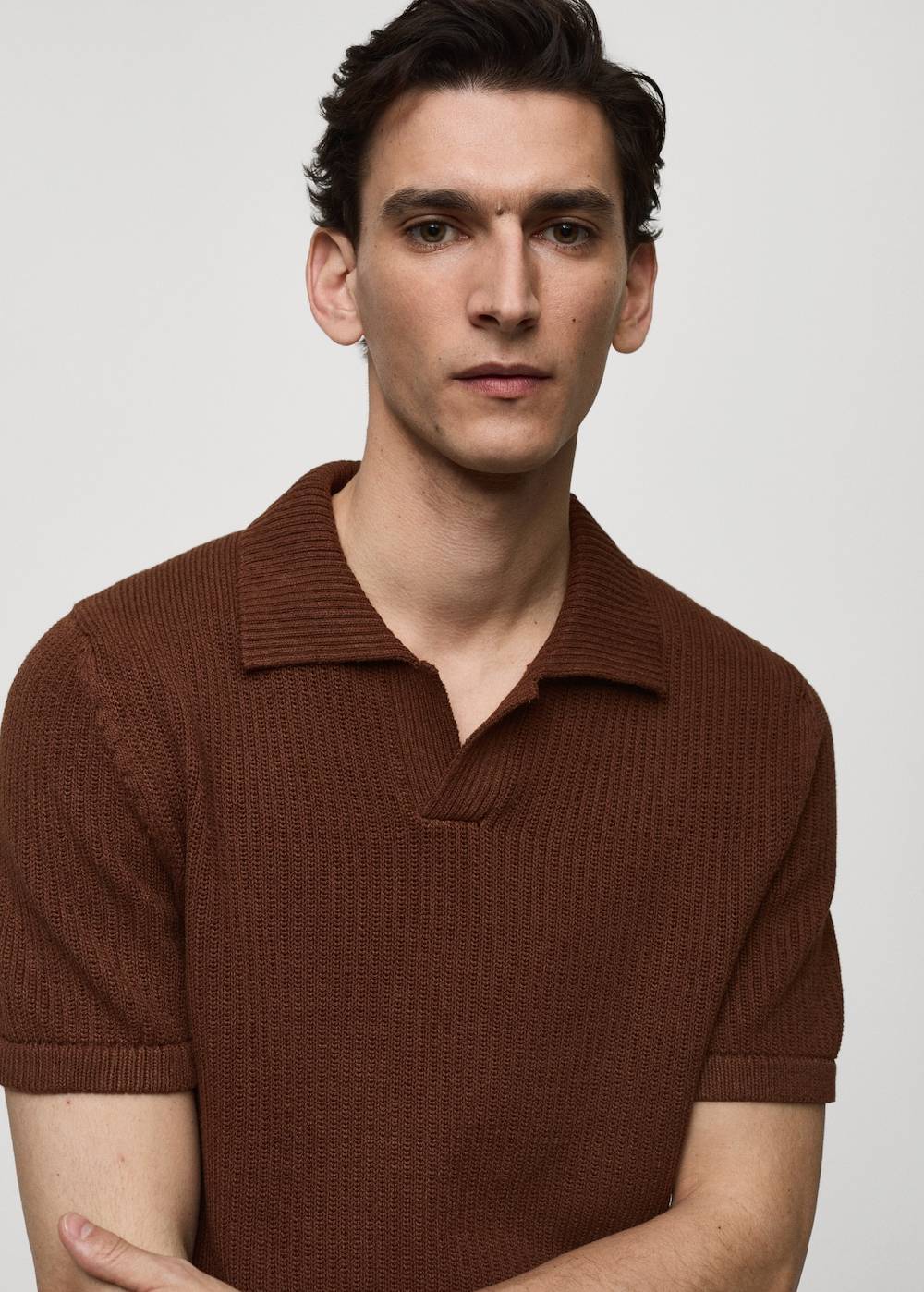 Mango Rippstrick-Poloshirt Versandkostenfrei