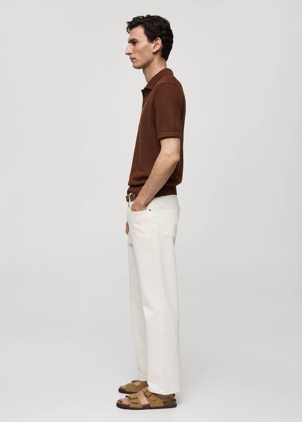 Mango Rippstrick-Poloshirt Versandkostenfrei