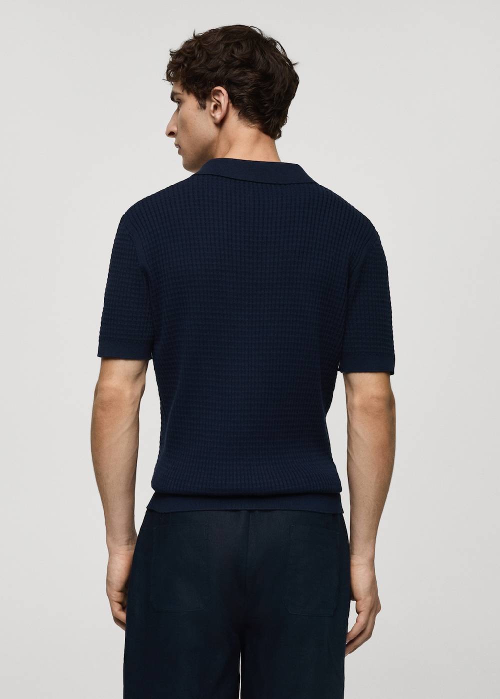 Mango Rippstrick-Poloshirt Flash Sale