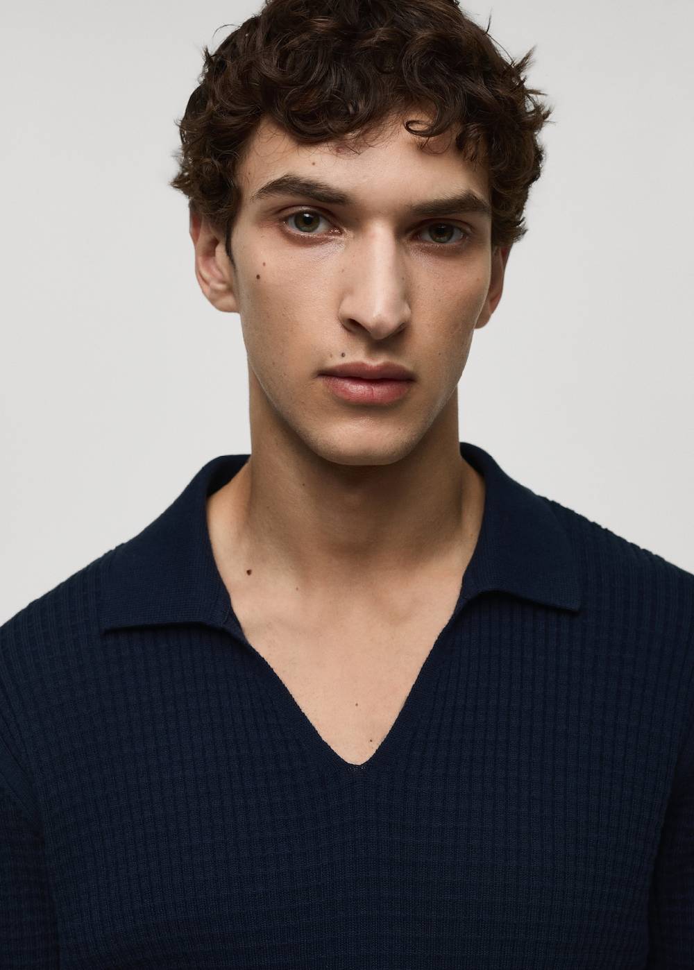 Mango Rippstrick-Poloshirt Flash Sale