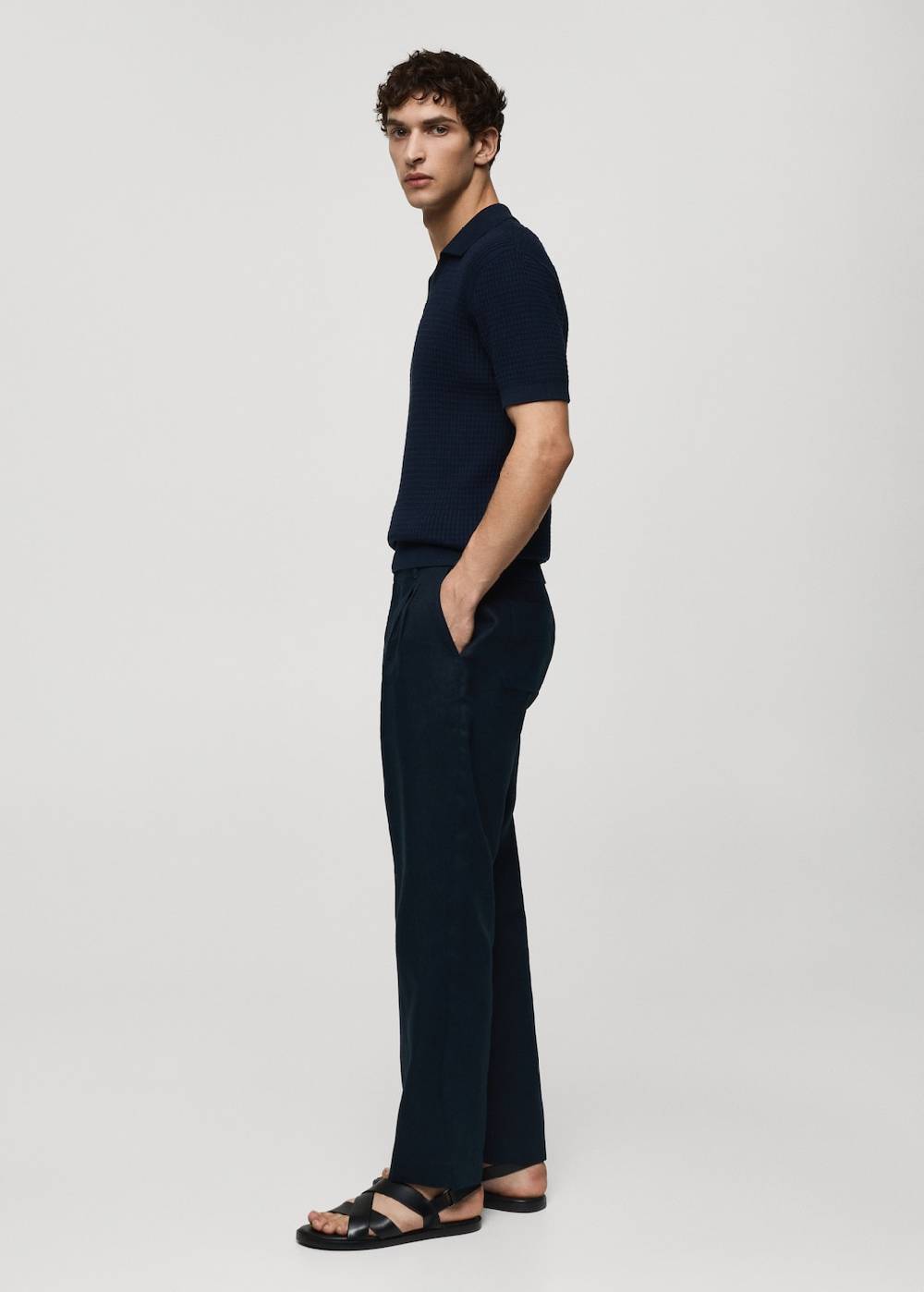 Mango Rippstrick-Poloshirt Flash Sale