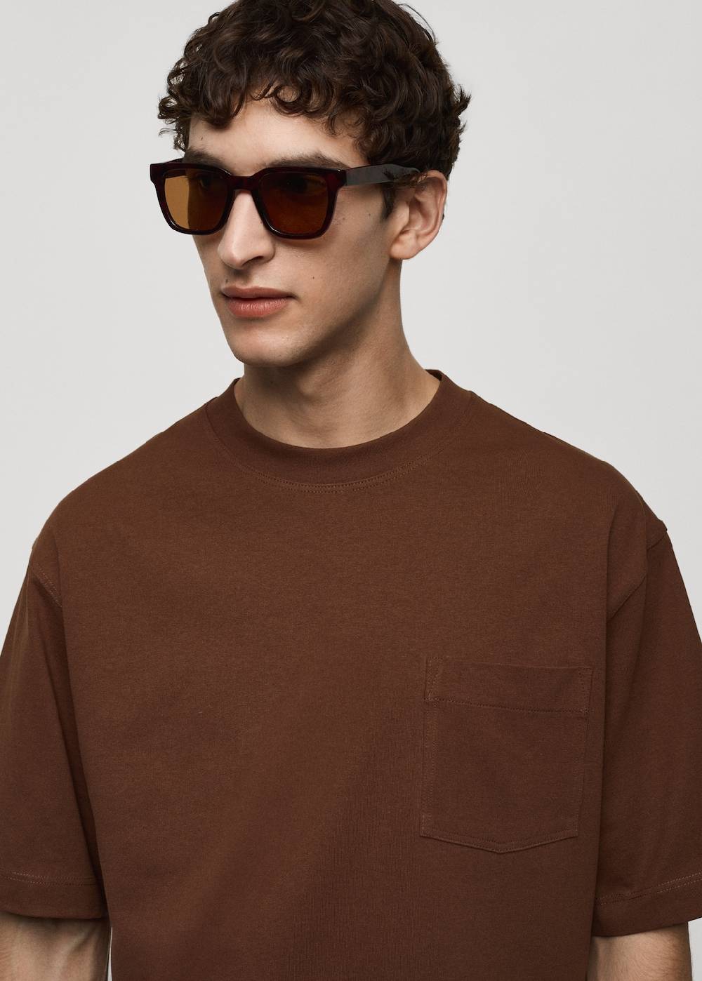 Mango T-Shirt aus 100 % Baumwolle mit Tasche Online Shopping