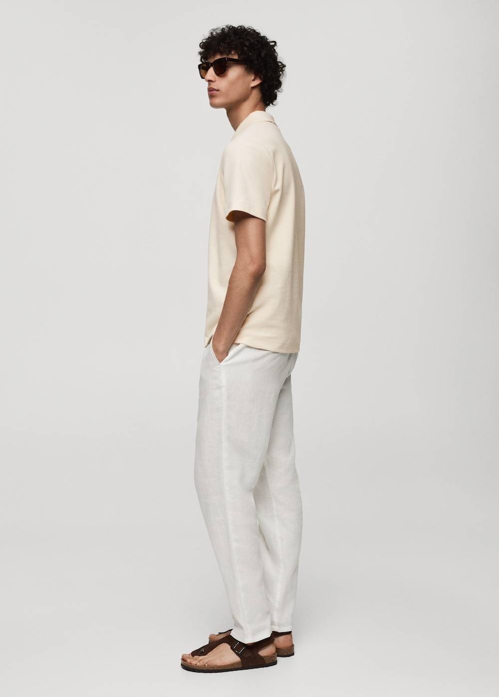 Mango Strukturiertes Regular-Fit-Poloshirt aus Baumwolle Exklusivangebot