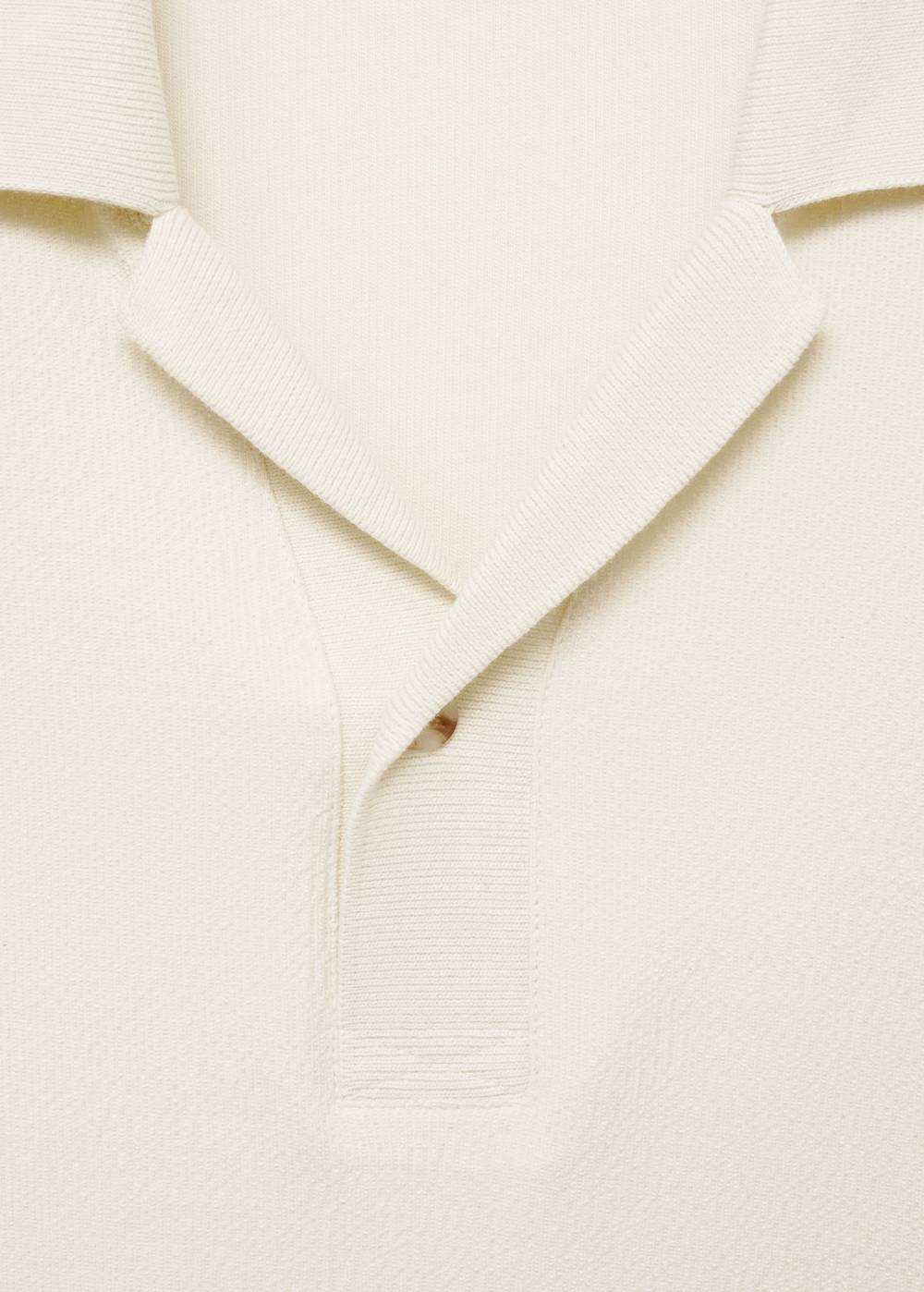 Mango Strukturiertes Regular-Fit-Poloshirt aus Baumwolle Exklusivangebot
