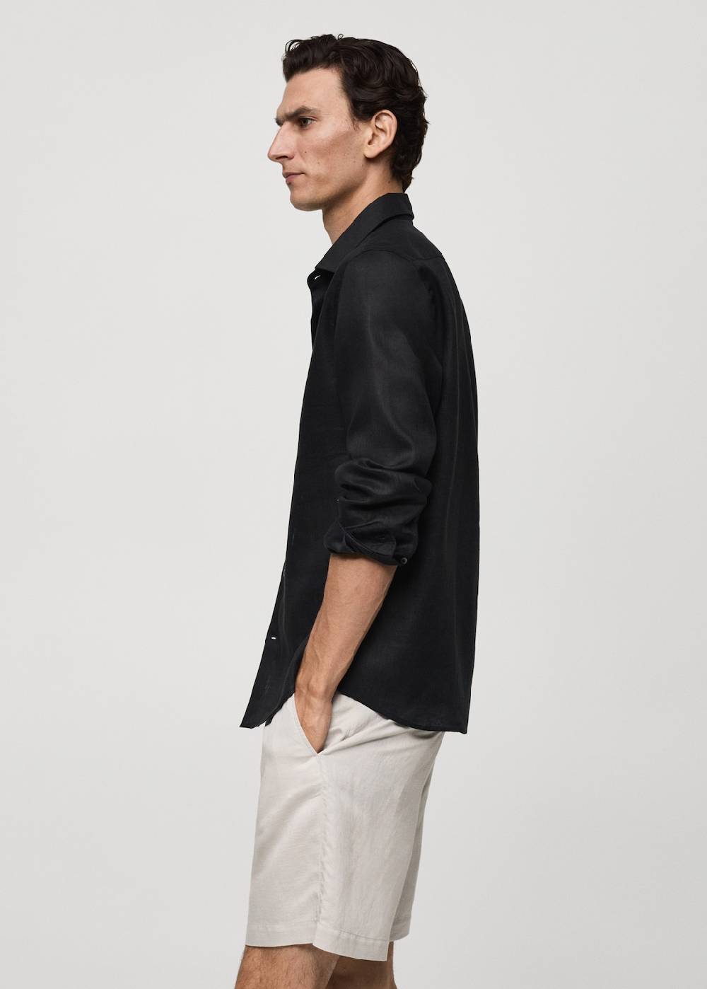 Mango Regular Fit-Hemd aus 100 % Leinen Weihnachtsangebot