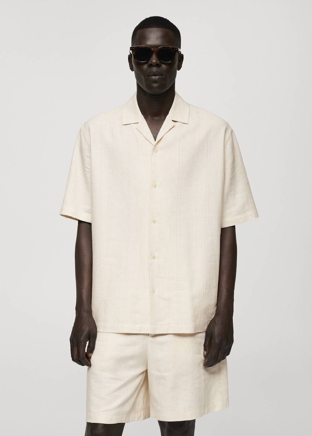 Mango Relaxed-Fit-Hemd aus Leinengemisch Online Outlet