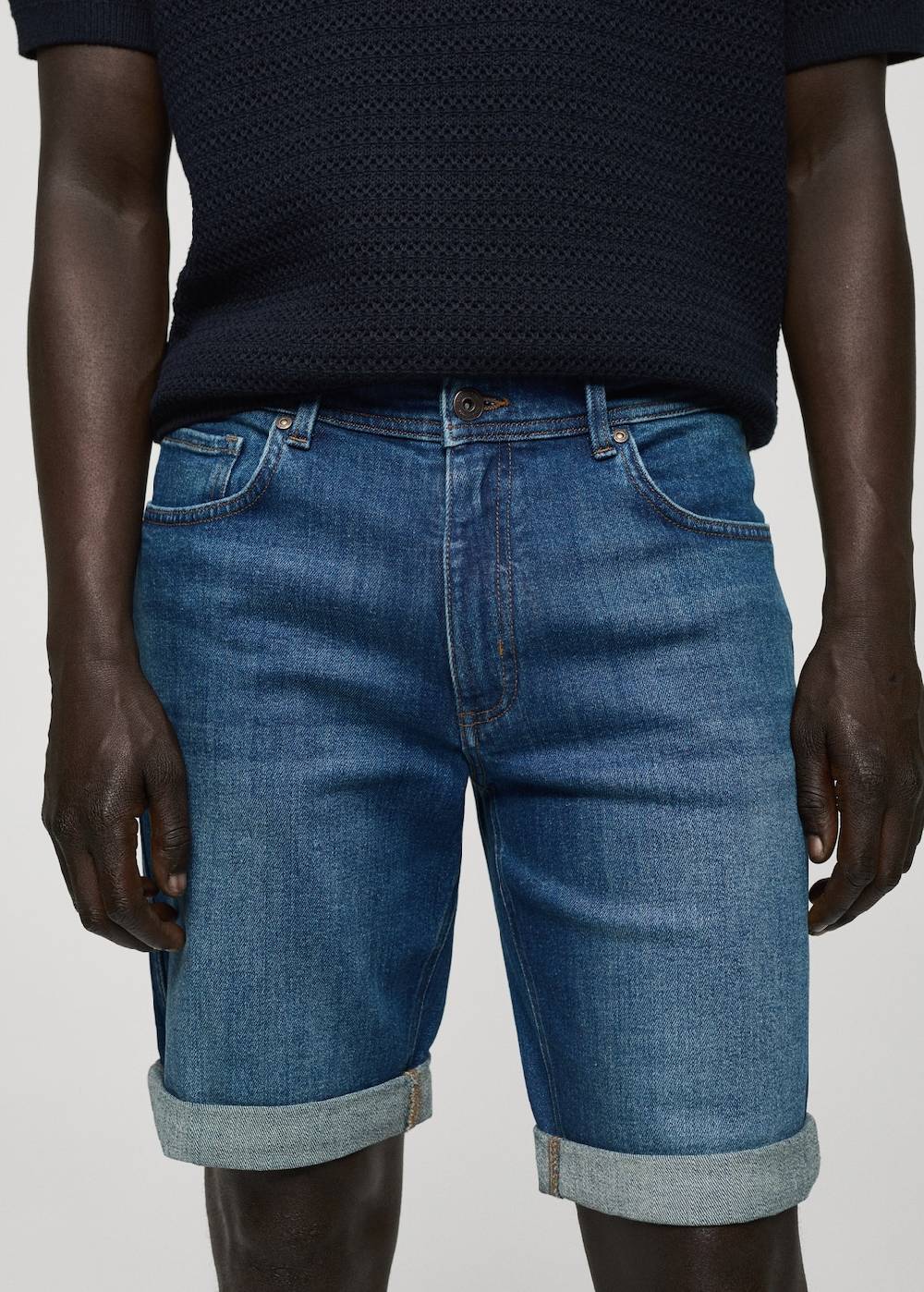 Mango Slim Fit-Jeans-Bermudashorts Zeitlich begrenztes Angebot
