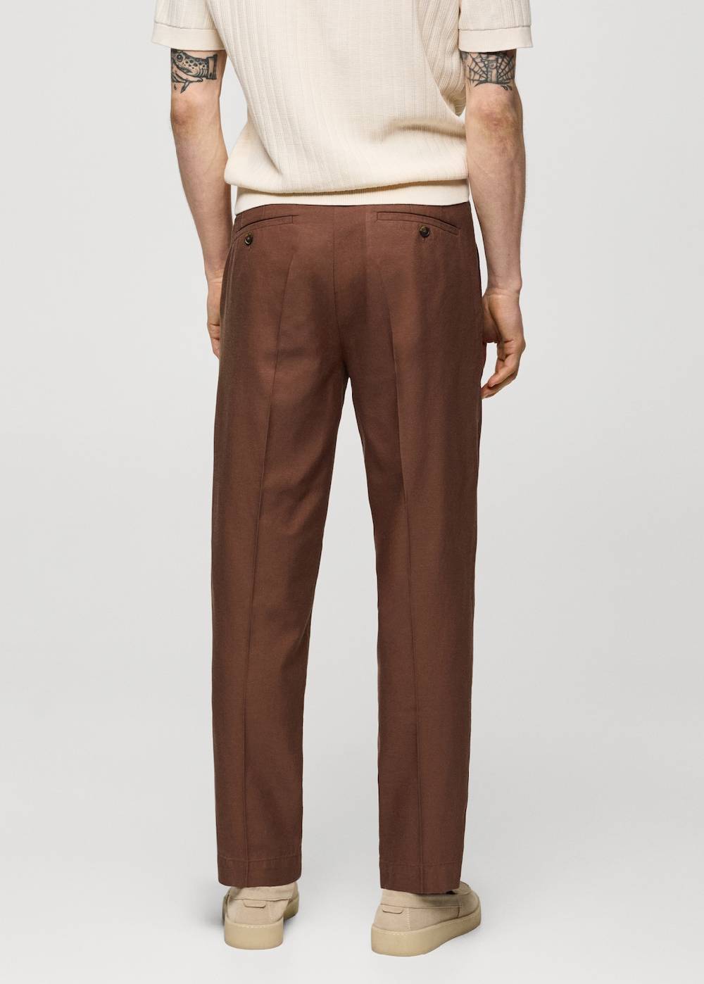Mango Bundfaltenhose aus Lyocell mit Baumwolle Blitzangebot