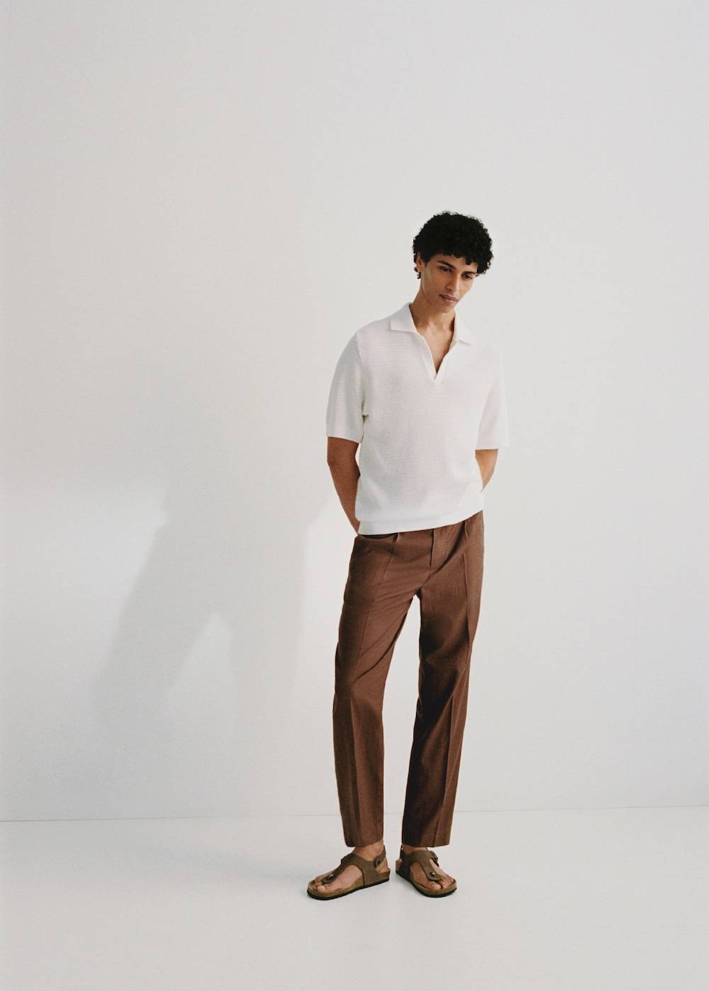 Mango Bundfaltenhose aus Lyocell mit Baumwolle Blitzangebot