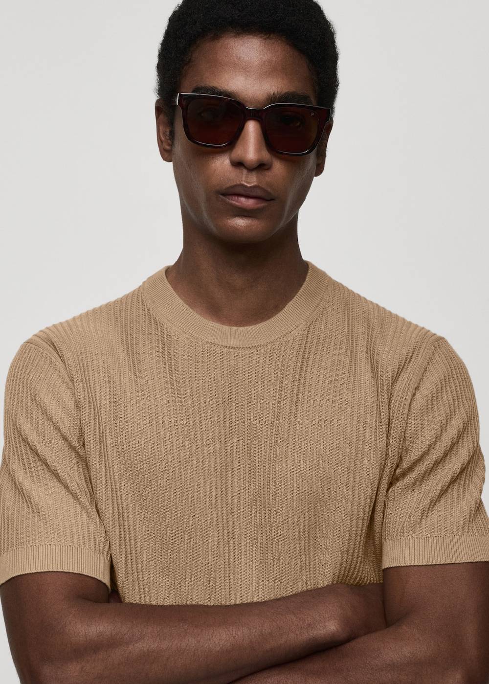 Mango Geripptes Strick-T-Shirt Bestseller