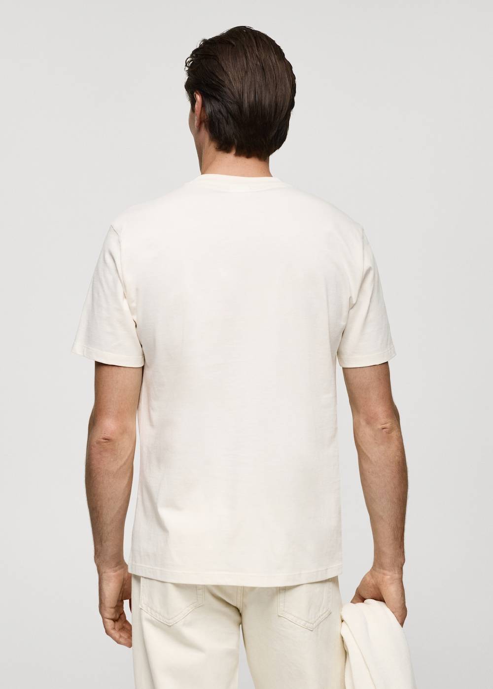 Mango Gemustertes Regular-Fit-T-Shirt aus Baumwolle Kauf eins, bekomm eins gratis