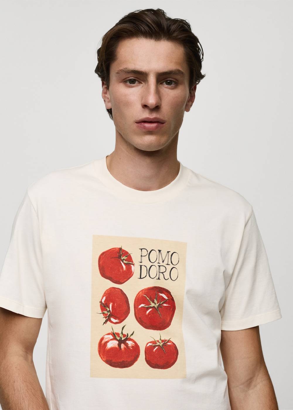 Mango Gemustertes Regular-Fit-T-Shirt aus Baumwolle Kauf eins, bekomm eins gratis