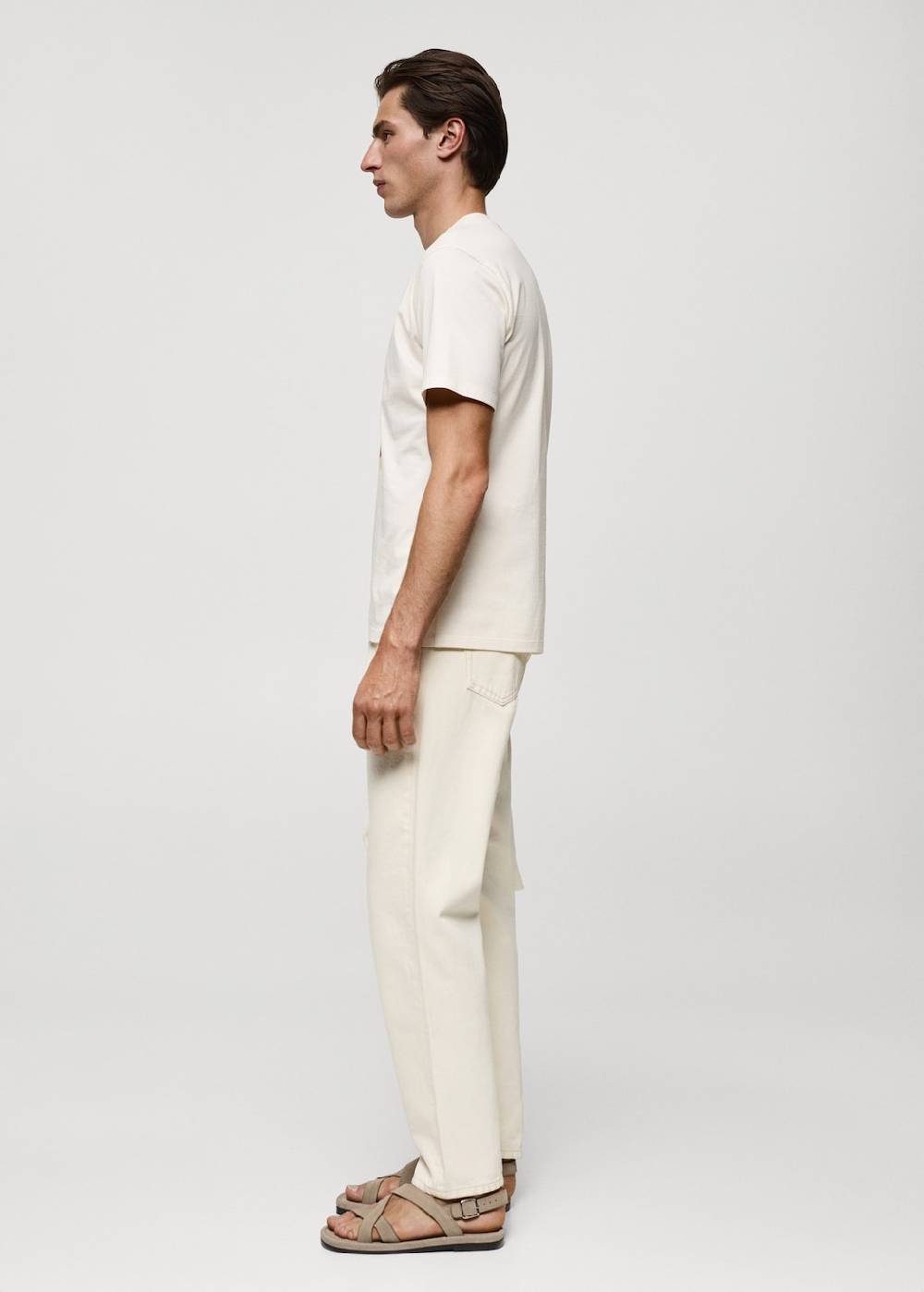 Mango Gemustertes Regular-Fit-T-Shirt aus Baumwolle Kauf eins, bekomm eins gratis
