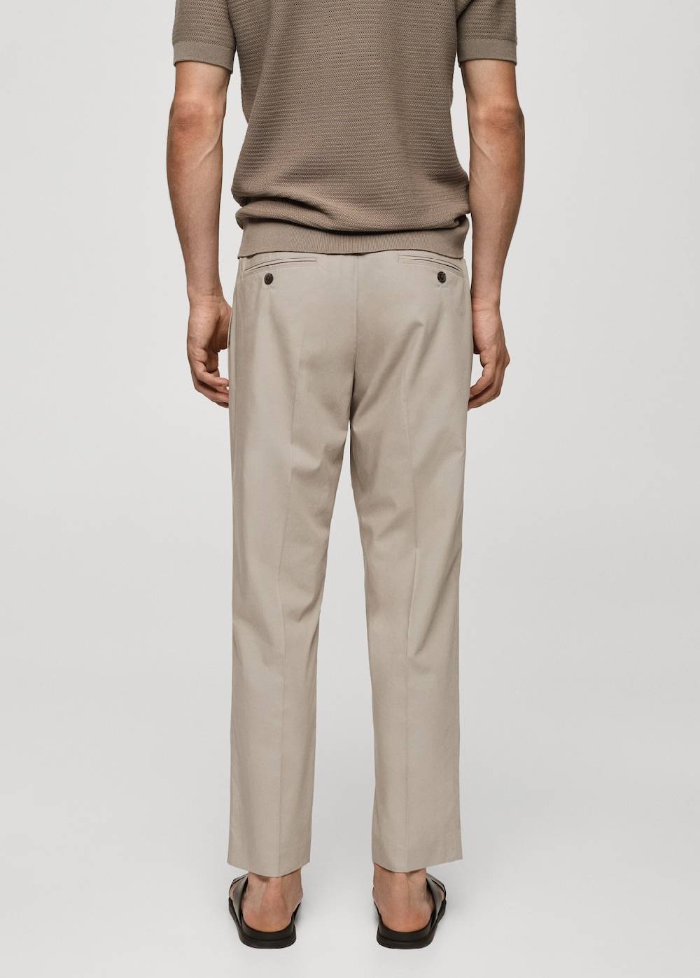 Mango Slim-Fit-Bundfaltenhose aus Lyocell Tiefpreis