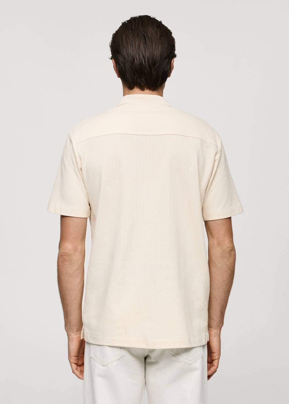Mango Geknöpftes Regular Fit-Poloshirt mit Struktur Kostenlose Rückgabe