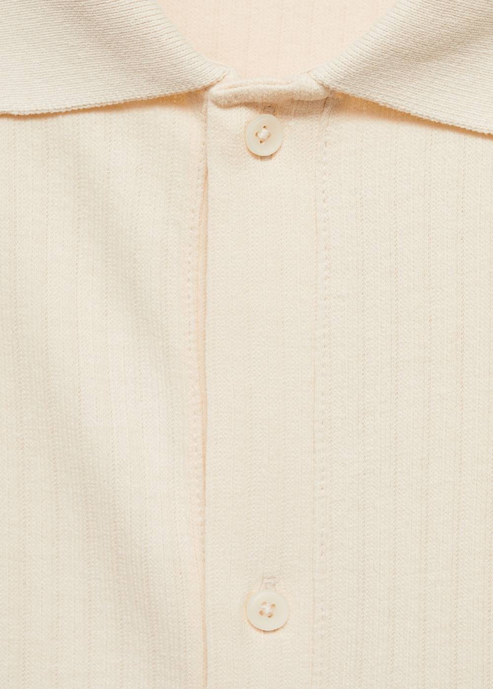 Mango Geknöpftes Regular Fit-Poloshirt mit Struktur Kostenlose Rückgabe