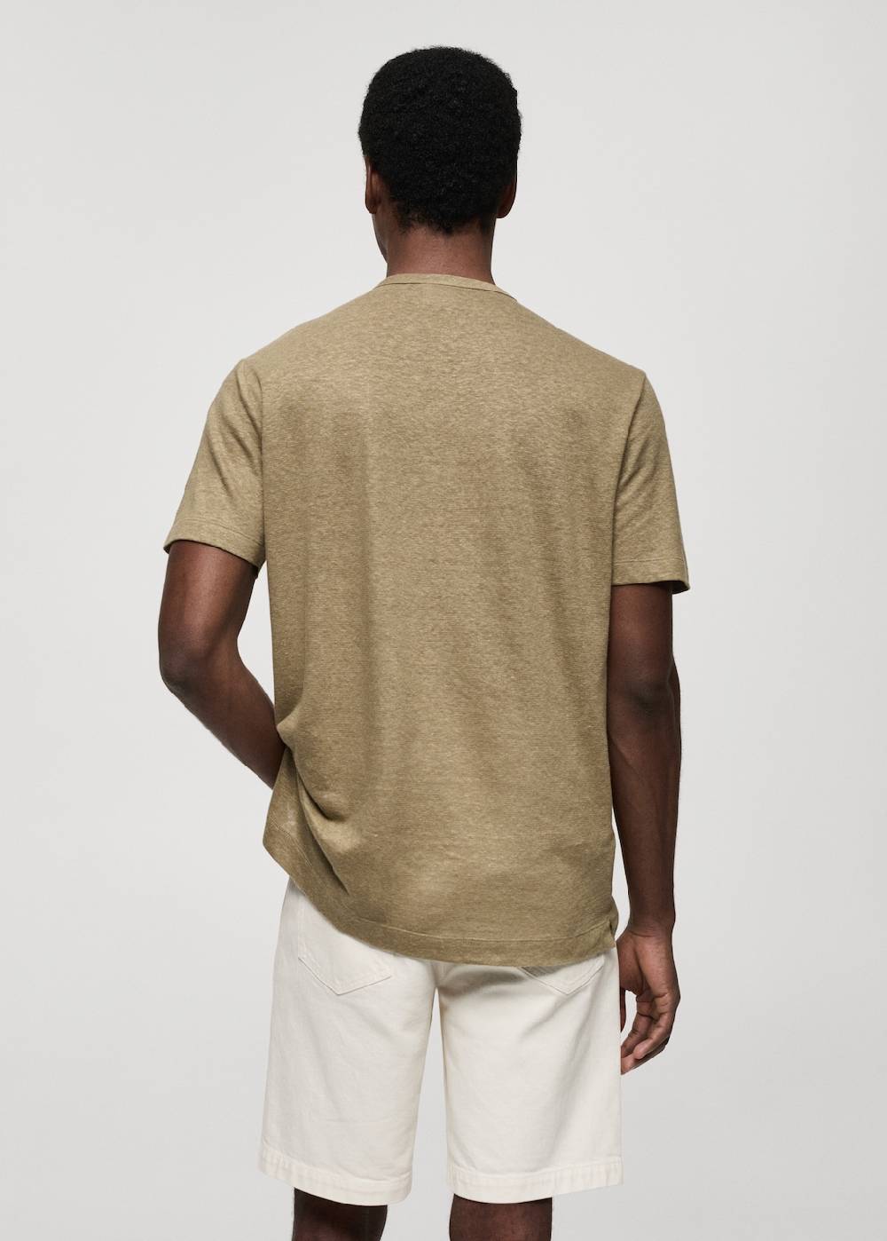 Mango Slim-Fit-T-Shirt aus Leinengemisch Begrenzte Freigabe