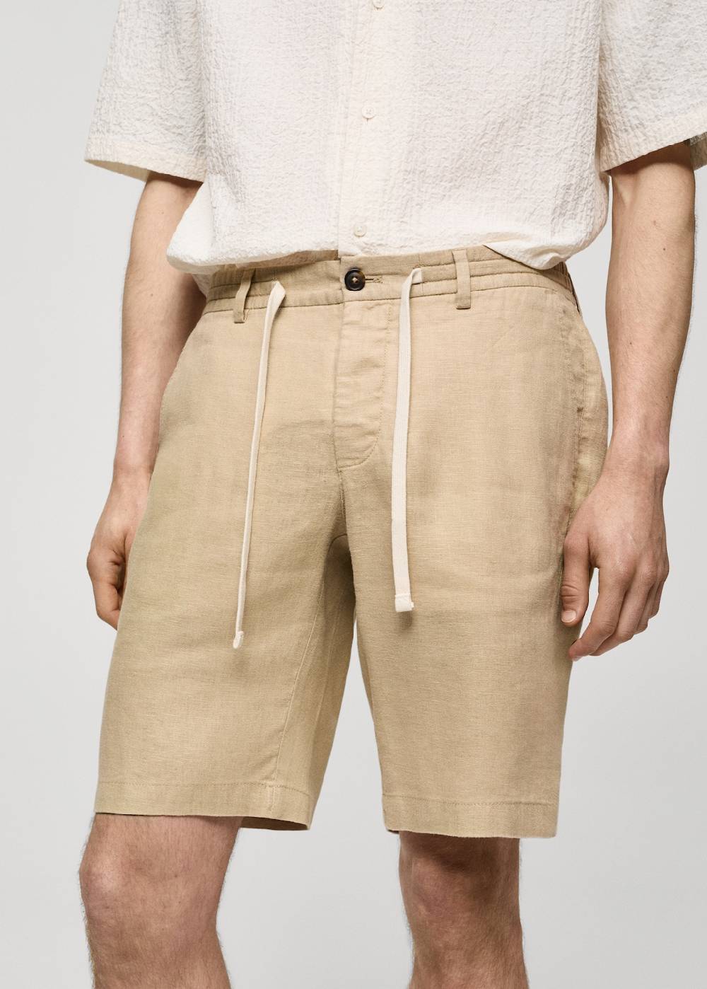 Mango Bermudashorts aus 100 % Leinen mit Kordel Zeitbegrenzte Promotion