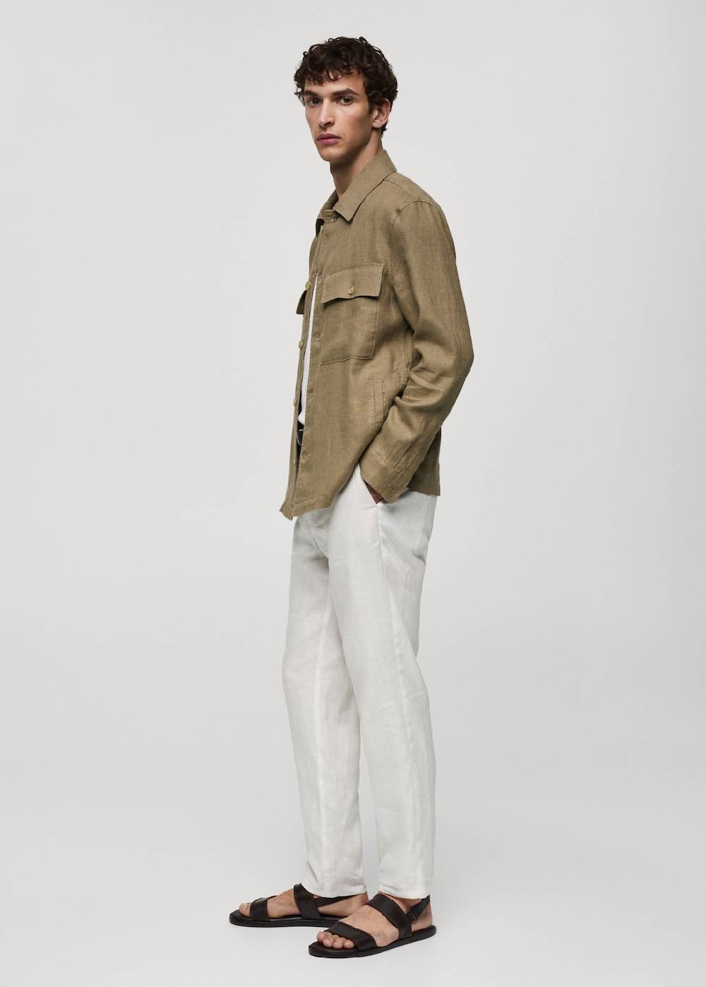 Mango Overshirt mit Taschen aus 100 % Leinen Bis zu 60% Rabatt
