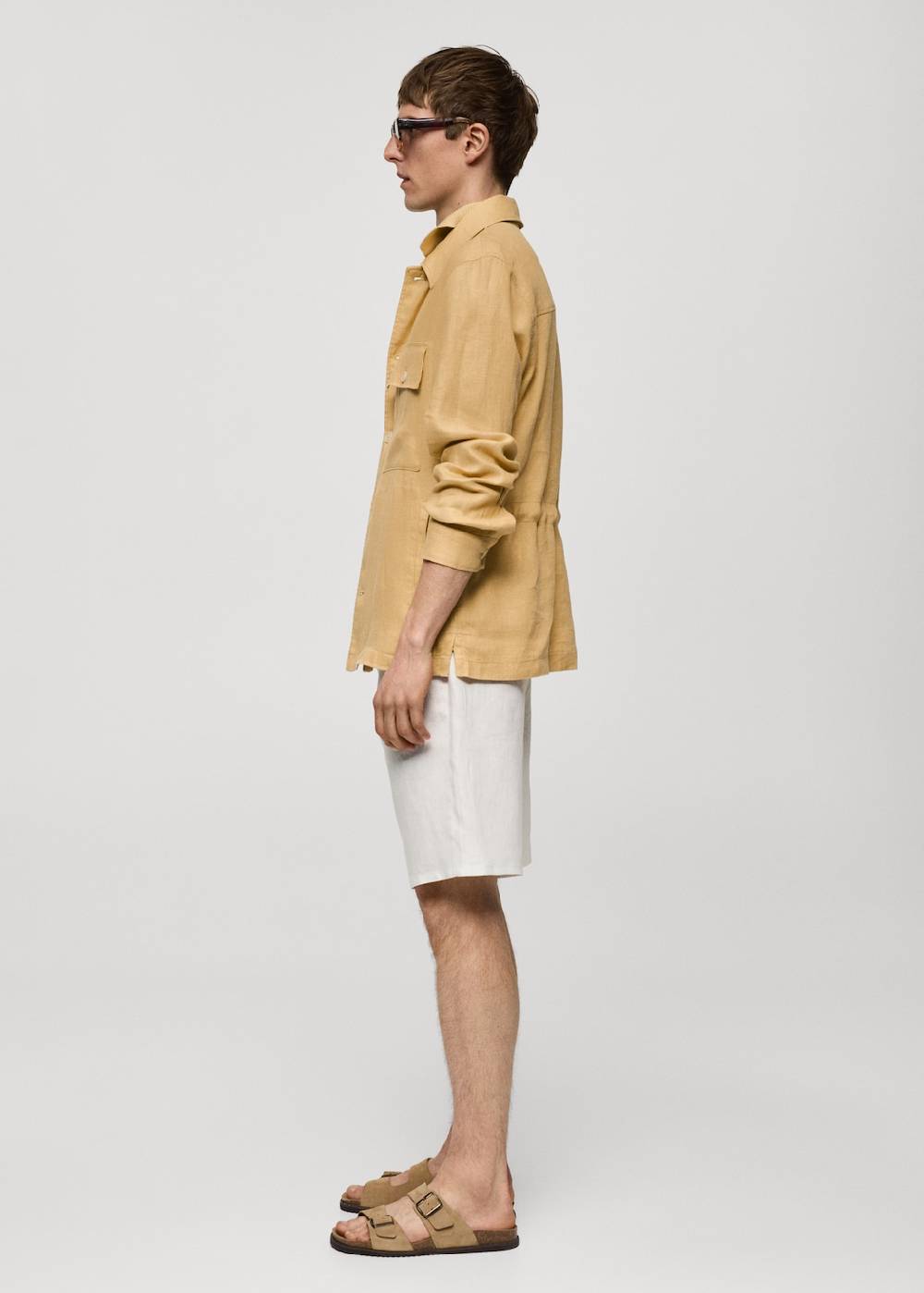 Mango Overshirt mit Taschen aus 100 % Leinen Clearance-Verkauf
