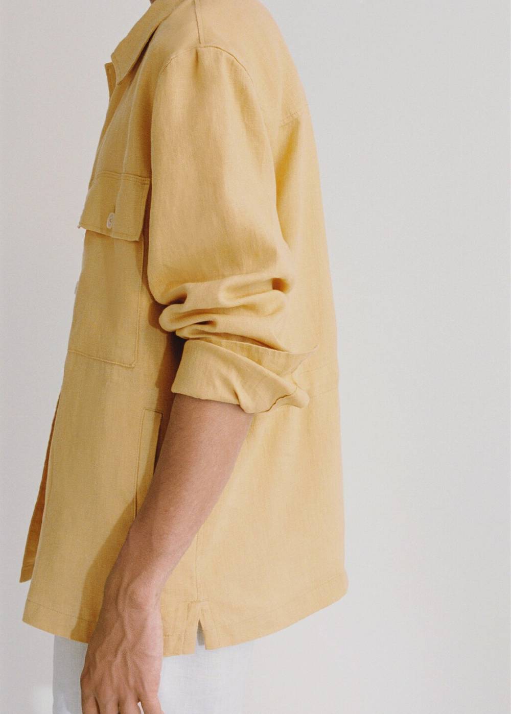 Mango Overshirt mit Taschen aus 100 % Leinen Clearance-Verkauf
