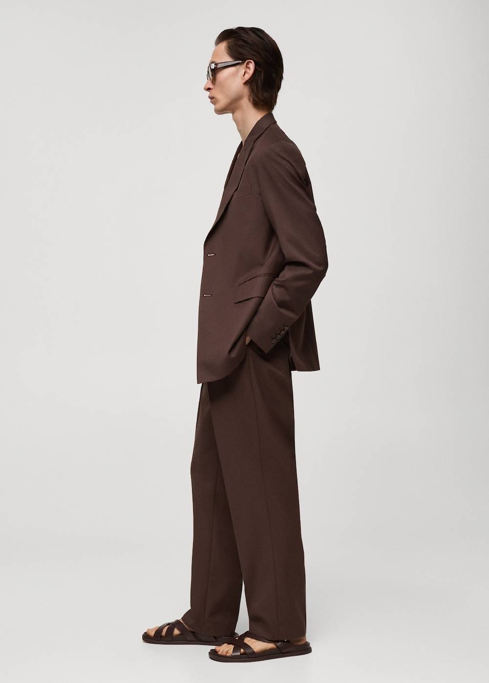Mango Regular Fit-Anzughose mit Bundfalten Kostenloser Versand international
