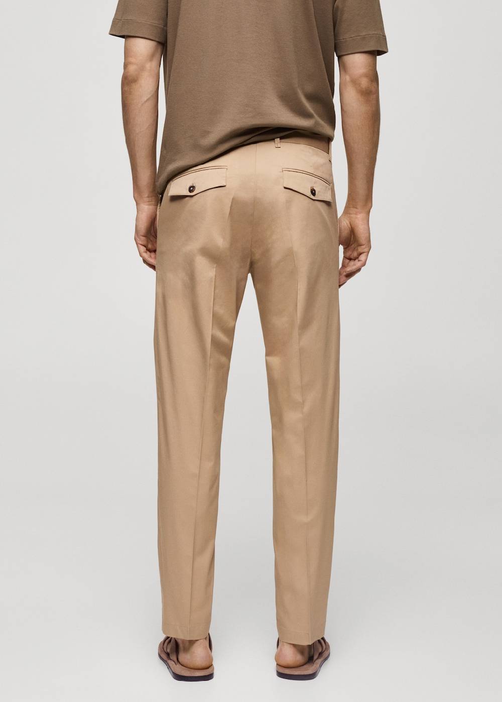 Mango Regular Fit-Baumwollhose mit Struktur Fabrikladen