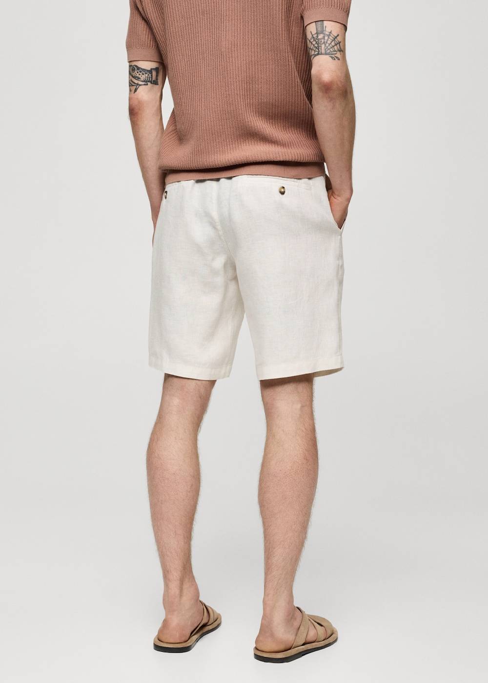 Mango Bermudashorts aus 100 % Leinen mit Kordel Rabatte dieses Monats