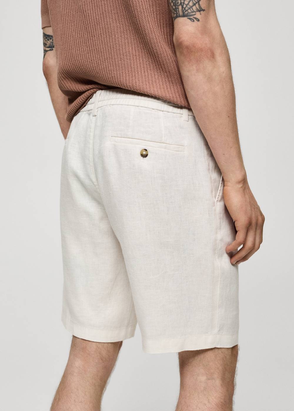 Mango Bermudashorts aus 100 % Leinen mit Kordel Rabatte dieses Monats