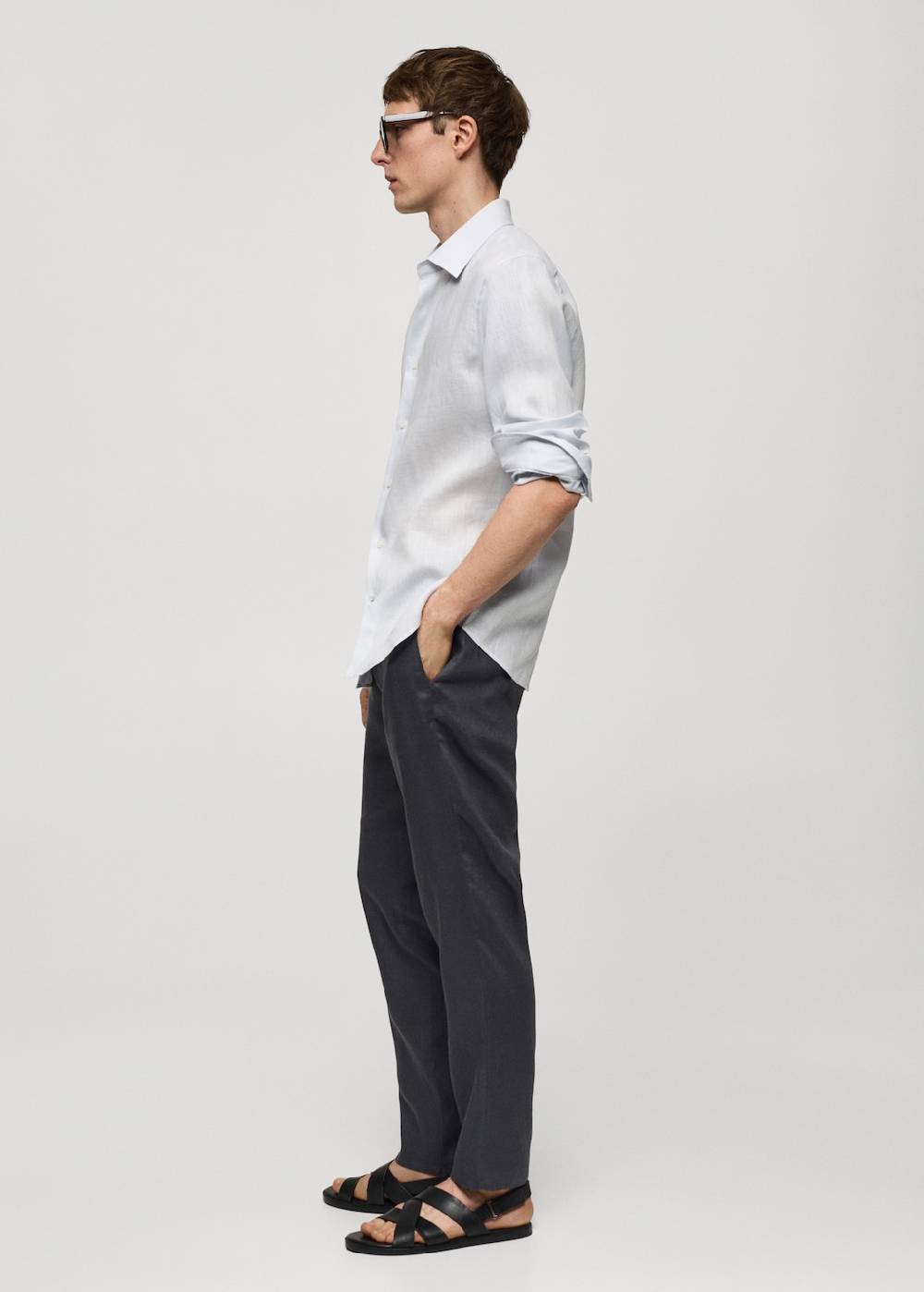 Mango Regular Fit-Hemd aus 100 % Leinen im Angebot