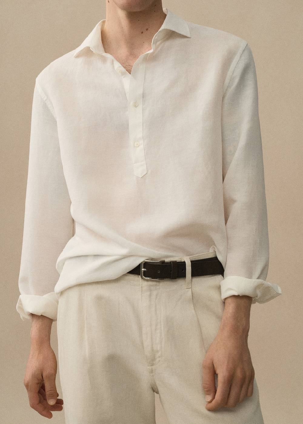 Mango Relaxed-Fit-Hemd aus Leinen mit Tencel Fabrikverkauf