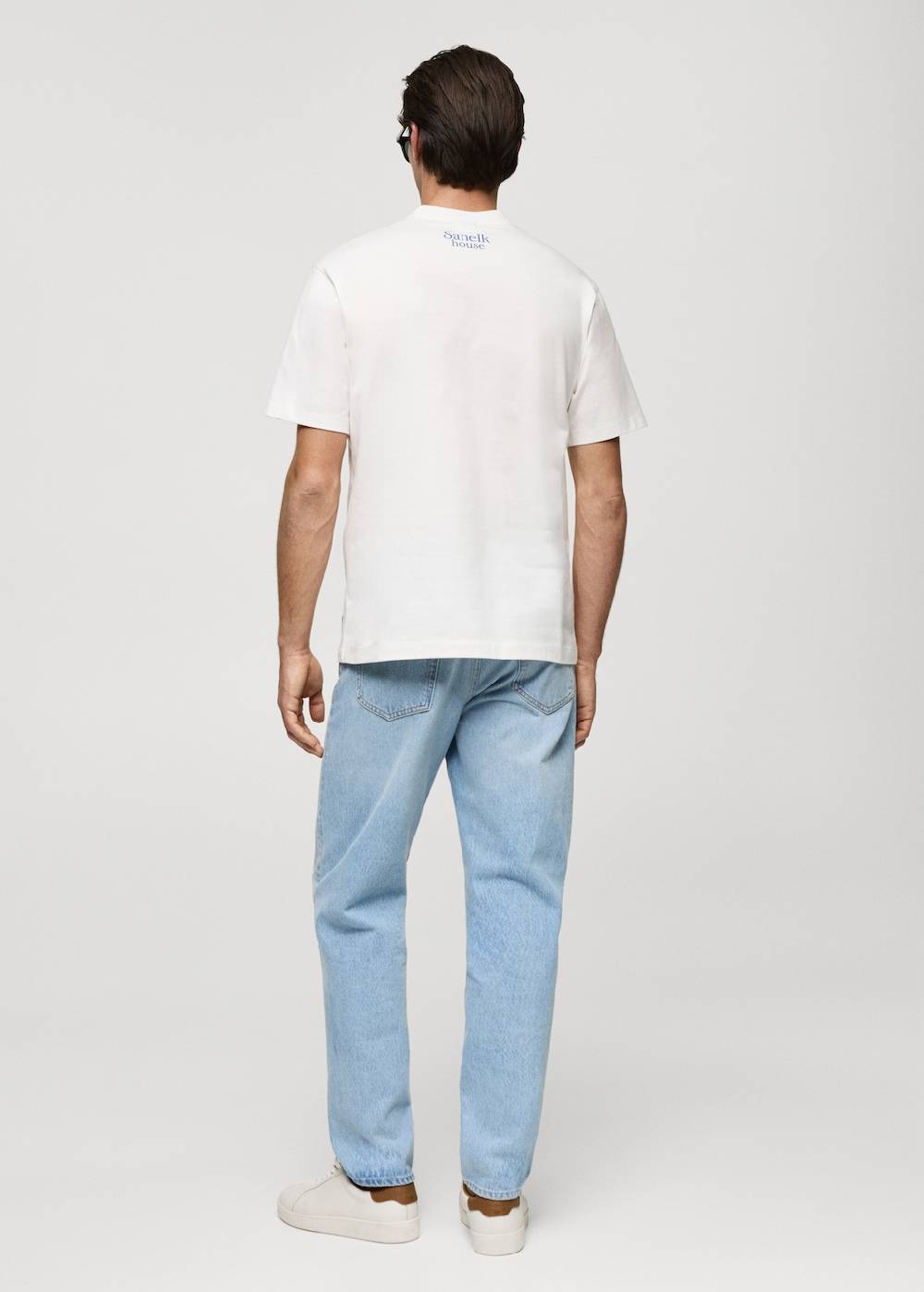 Mango Gemustertes Regular-Fit-T-Shirt aus Baumwolle Meist gekauft