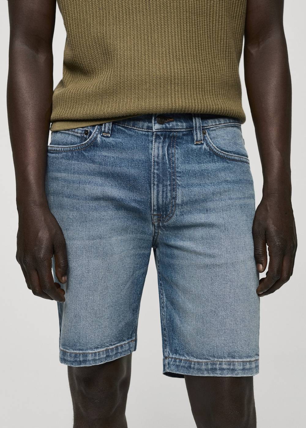 Mango Regular Fit-Bermudashorts aus Jeans Großer Ausverkauf