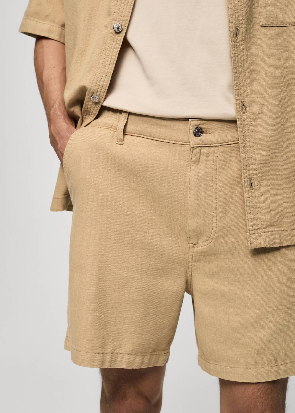 Mango Baumwoll-Bermudashorts mit Taschen Black Friday