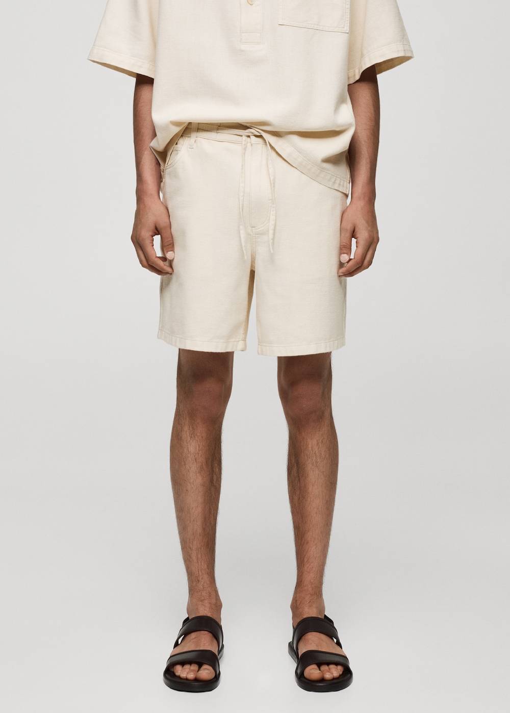 Mango Baumwoll-Bermudashorts mit Kordelzug Osterangebot