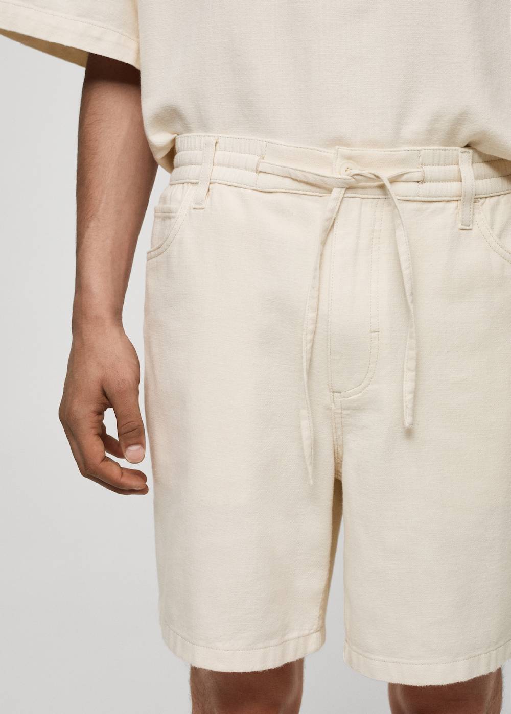Mango Baumwoll-Bermudashorts mit Kordelzug Osterangebot