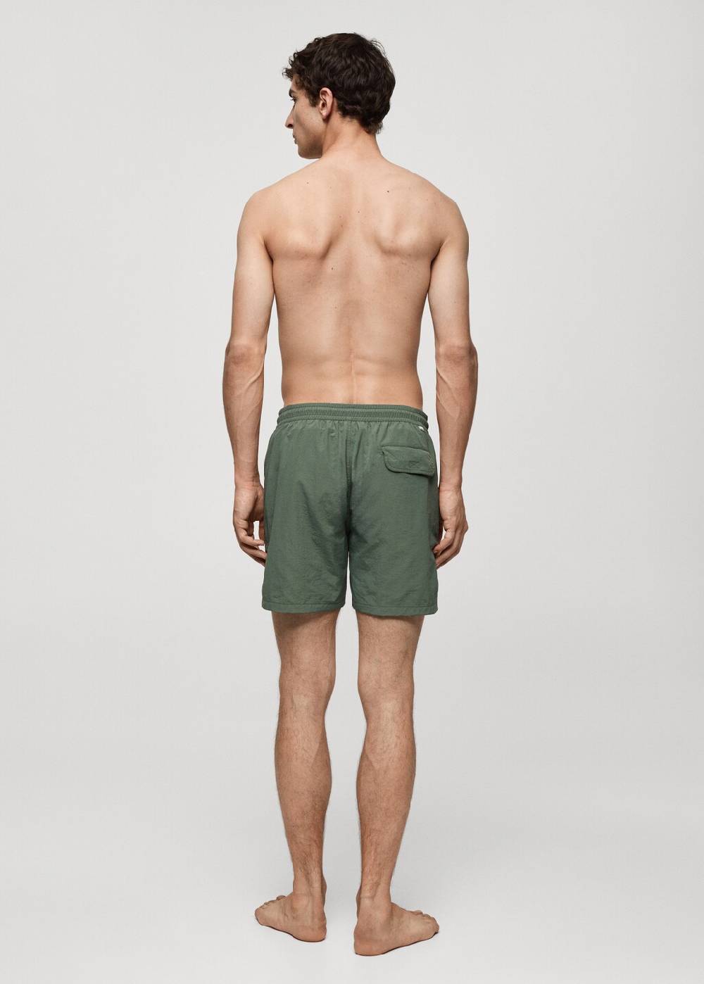 Mango Einfarbige Badeshorts mit Kordelzug Valentinstagsangebot