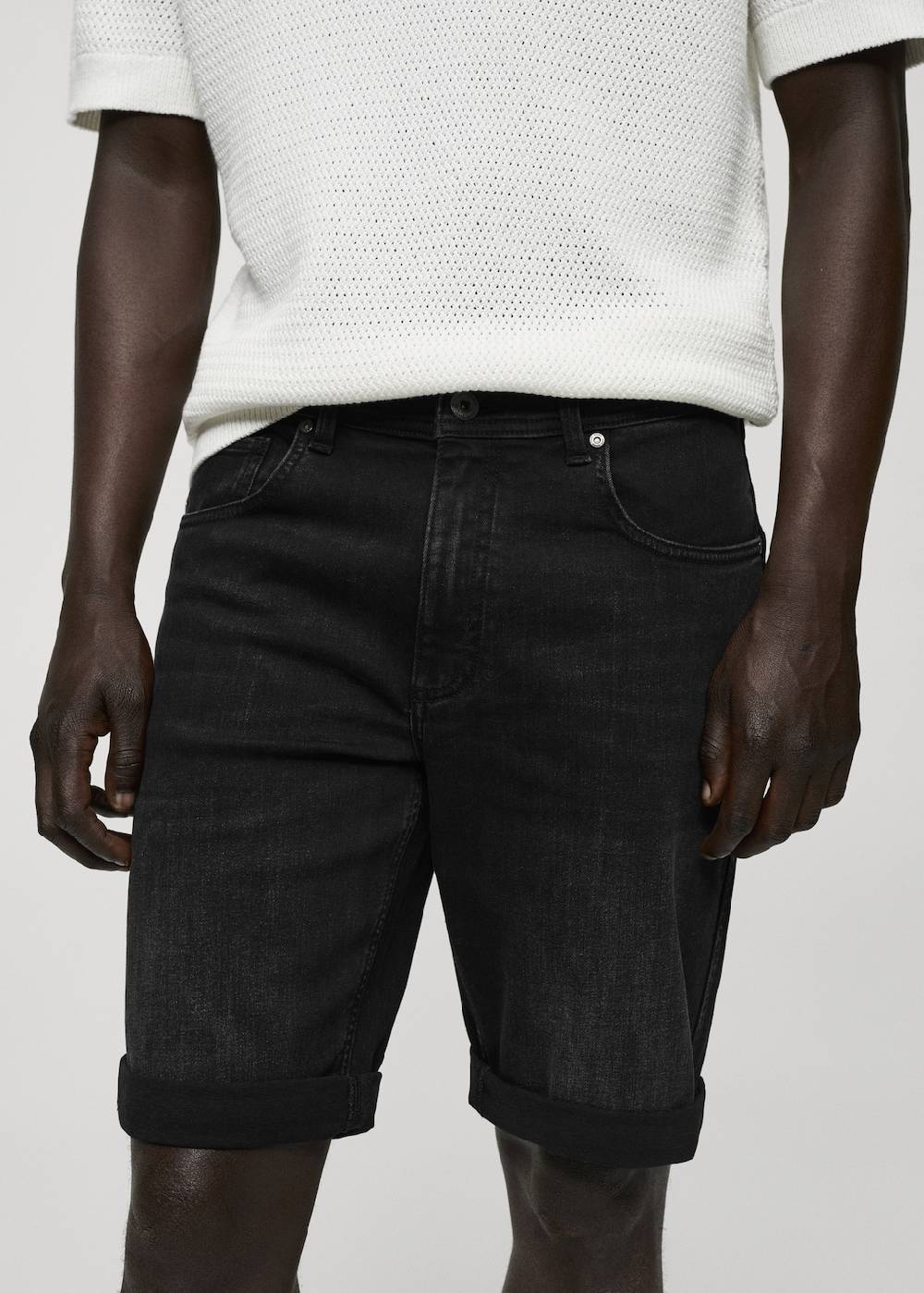 Mango Slim Fit-Jeans-Bermudashorts Lagerräumung
